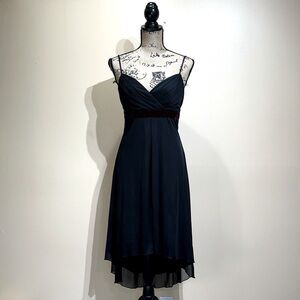 Vintage Y2K City Triangles Black High Low Dress